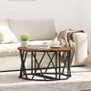 vidaXL Table basse Chêne fumé 80 x 80 x 42 cm