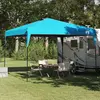 vidaXL Tente à abri Bleu 300 x 300 x 227 / 236 / 245 cm Tissu Oxford