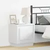 vidaXL Tables De Chevet Vidaxl Set De 2 Blanc Bois D'ingénierie