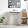 vidaXL Bureau avec tiroir Blanc 77,5 x 43 x 79 cm Bois d'ingénierie