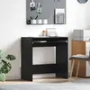 vidaXL Bureau d'ordinateur Chêne noir Panneau de particules Compact
