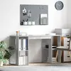 vidaXL Vidaxl Bureau Gris Gris Béton