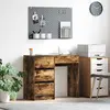 vidaXL Bureau Chêne fumé 90 x 37,5 x 75 cm Bois d'ingénierie
