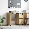 vidaXL Bureau avec roues avec tiroir Chêne Sonoma 91 x 50 x 77 cm