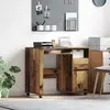 vidaXL Bureau avec roues Bois Ancien 91 x 50 x 77 cm Bois d'ingénierie