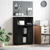 vidaXL Bureau Chêne noir 71.5 x 31.5 x 106.5 cm Bois d'ingénierie