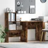 vidaXL Bureau Chêne fumé 131,5 x 50 x 106,5 cm Bois d'ingénierie