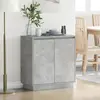 vidaXL Buffet LED Gris béton 71 x 34,5 x 75 cm Bois d'ingénierie