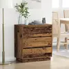 vidaXL Cabinet de chevet avec tiroir Bois ancien 71 x 34,5 x 75 cm