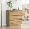 vidaXL Cabinet de chevet avec tiroir Chêne artisanal 71 x 34,5 x 75 cm