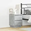 vidaXL Tables de chevet avec lumières LED 2 pcs Gris béton 39x345x50 cm
