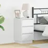 vidaXL Cabinet de chevet Blanc 39 x 34,5 x 65 cm Bois d'ingénierie