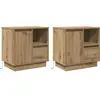 vidaXL Vidaxl Chêne Artisanal Bois D'ingénierie Moyen Table De Chevet