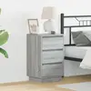 vidaXL Cabinet de chevet Gris 39 x 34,5 x 65 cm Bois d'ingénierie