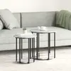 vidaXL Ensemble de tables d'appoint avec étagère 2 pcs Gris