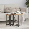vidaXL Ensemble de tables d'appoint 2 pcs Bois ancien et noir