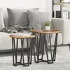 vidaXL Ensemble de tables d'appoint 2 pcs Bois ancien et noir