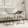 vidaXL Ensemble de tables d'appoint 2 pcs Chêne Sonoma et noir