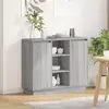 vidaXL Buffet LED Gris Sonoma 90 x 32 x 75 cm Bois d'ingénierie