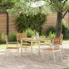 vidaXL - Tuinstoel - 4 - pcs - Olie - Natuurlijk - Massief - Teakhout