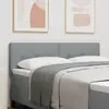 vidaXL Tête de lit LED avec tête de lit Gris clair 160 cm Polyester