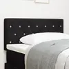 vidaXL Tête de lit LED avec boutons en cristal noire 100 cm en velours