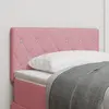 vidaXL Tête de lit LED capitonnée en cristal rose 80 cm en velours