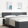 vidaXL Tête de lit LED avec tête de lit Gris foncé 200 cm Polyester