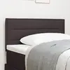 vidaXL Têtière LED Design Lignes Marron Foncé 90 cm Tissu