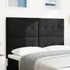 vidaXL Tablier de lit en velours noir avec capitonnage 160 cm