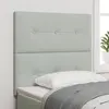 Tête De Lit Capitonnée Gris Clair 80 Cm En Velours