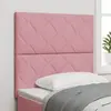 vidaXL Tête de Lit Rose avec Blocs de Diamants 90 cm Velours