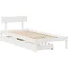 vidaXL Cadre de lit sans matelas blanc 90x200 cm bois de pin massif