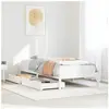 vidaXL Cadre de lit sans matelas blanc 90x190 cm bois de pin massif