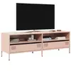 vidaXL Meuble TV rose 135x39x43,5 cm acier laminé à froid