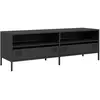 vidaXL Meuble TV noir 135x39x43,5 cm acier laminé à froid