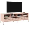 vidaXL Meuble TV rose 135x39x43,5 cm acier laminé à froid