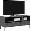 vidaXL Meuble TV anthracite 101,5x39x43,5 cm acier laminé à froid