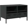 vidaXL Meuble TV noir 68x39x43,5 cm acier laminé à froid