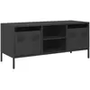 vidaXL Meuble TV noir 101,5x39x43,5 cm acier laminé à froid