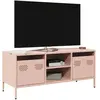 vidaXL Meuble TV rose 101,5x39x43,5 cm acier laminé à froid