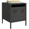 vidaXL Tables de chevet 2 pcs noir 35x39x43,5 cm acier