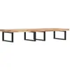 vidaXL Vidaxl Étagère De Vasque Murale Acier Et Bois Massif D'acacia