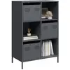 vidaXL Buffet haut anthracite 68x39x103,5 cm acier