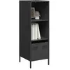 vidaXL Buffet haut noir 35x39x103,5 cm acier
