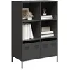 vidaXL Buffet haut noir 68x39x103,5 cm acier