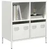 vidaXL Buffet blanc 68x39x73,5 cm acier laminé à froid