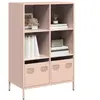 vidaXL Buffet haut rose 68x39x103,5 cm acier