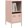 vidaXL Buffet rose 35x39x73,5 cm acier laminé à froid