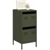 vidaXL Buffet vert olive 35x39x73,5 cm acier laminé à froid